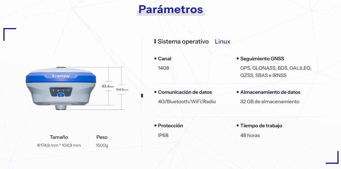 ESPECIFICACIONES DE Toknav t30