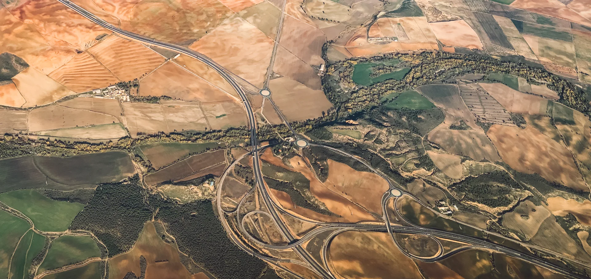 imagen aera carreteras